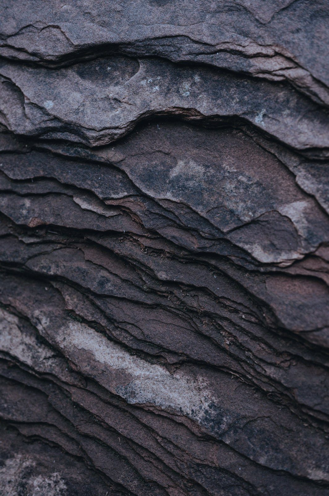Layered rock strata, formed slowly over time